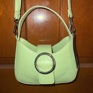 Lime green target purse